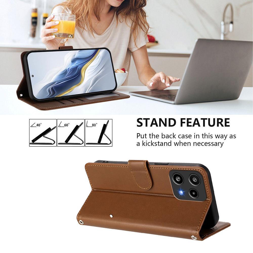 Stylish Leather Phone Case For Nothing Phone 3A Lite 2A 3 CMF Phone 2 Pro 1 KickStand Card Slots Holder Wallet Cover With Strap