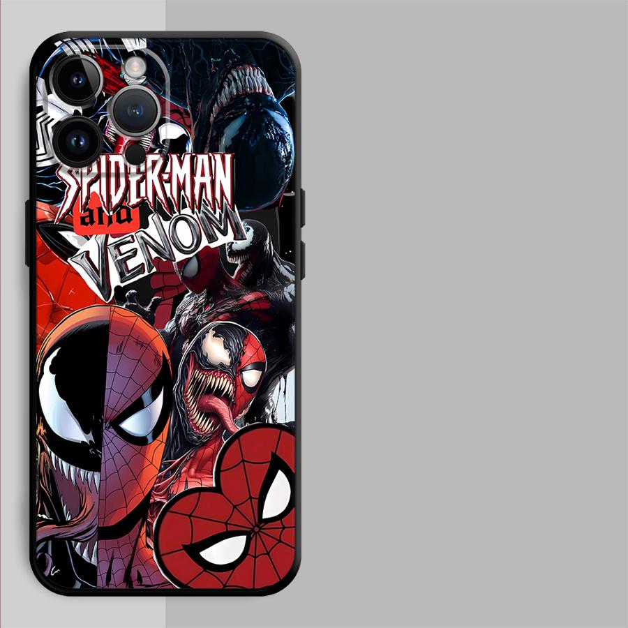 Marvel Spider-Man Venom Phone Case for Apple iPhone 14 Air 17 Pro Max 13 XR XS MAX 11 16 15 Pro 7 8 12 Funda Phone Cover