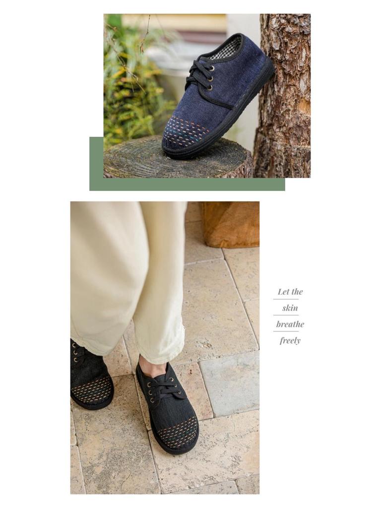 2025 New Year Women's Lace-Up Low-Top Wear-Resistant Comfort Shoes