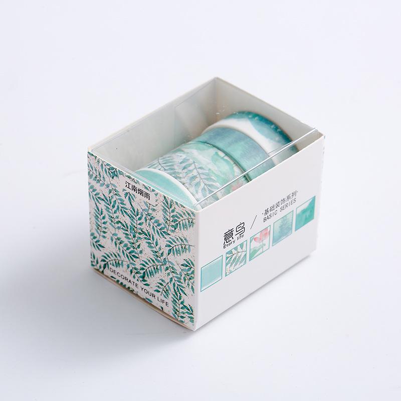 Yi Niao 5-Roll Decorative Washi Tape Set for Planner, Album, DIY Journal, and Children's Stickers