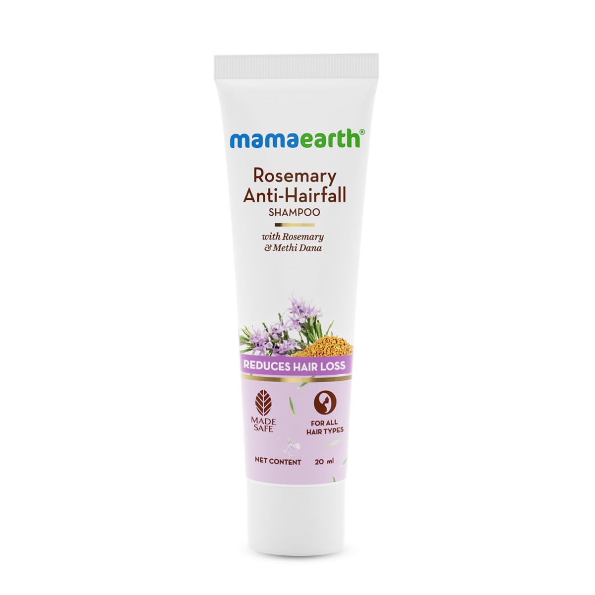 

Mamaearth Rosemary Anti-Hair Fall Shampoo 20ml For Hair Breakage Control & Scalp Nourishment For Men & Women, Strengthens Hair Follicles