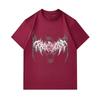 Men's 100% Cotton Crew Neck Short Sleeve T-Shirt, Death Metal Abstract Art Print Casual Breathable Tee, Gothic Dark Pattern Streetwear Top for Daily W