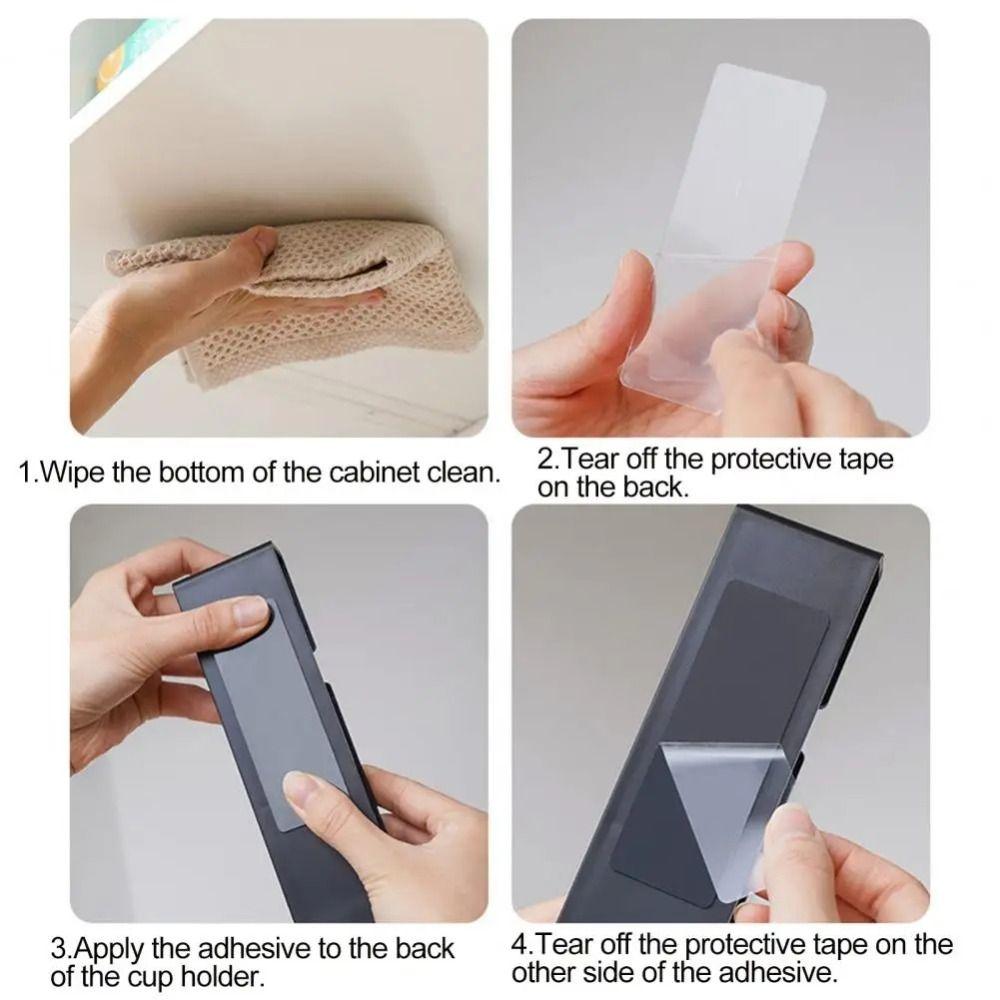 Self-adhesive Wine Glasses Holder Free Punching Goblet Stemware Storage Holder  Bartender