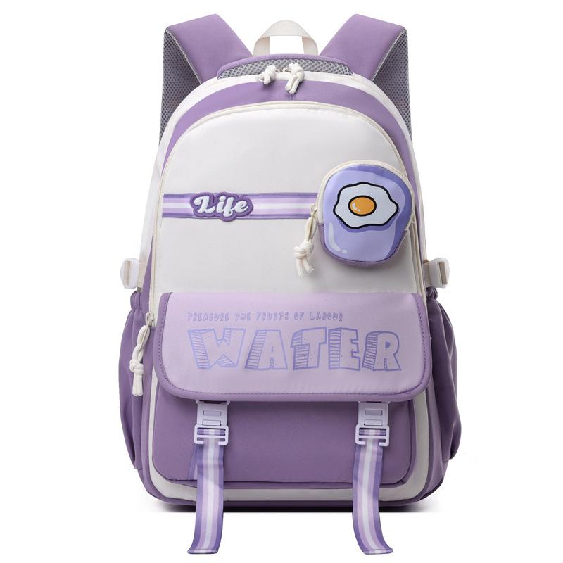 

School BagsNew high school junior high school students niche backpack men and women computer travel large capacity backpack фіолетовий