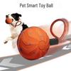PetSmart Electric Dog Toy: Waterproof, Bite-Resistant E-TPU Bouncing Ball with Rope for Interactive Teething