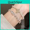Elegant Butterfly Charm Bracelet With Gold Plating And Zircon For Ladies