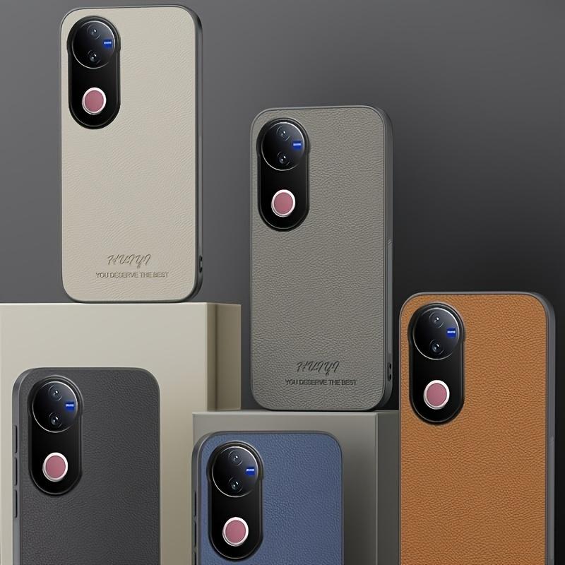 For VIVO V50 V40 LITE Case Luxury Leather Matte Business Style Case For VIVO V50 V40 Pro Shockproof Bumper Funda