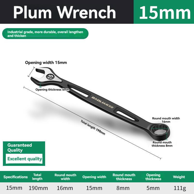 Durable Ratchet Wrench 8-32mm Plum Blossoms Open Combination Wrench Two-Way Double Fast Ratchet Wrench Auto Repair Tools