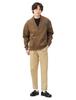 Sweat Cardigan with Military Emblem Dark F-Style U.S. Patch, Brown, F-SD021213 [Used]