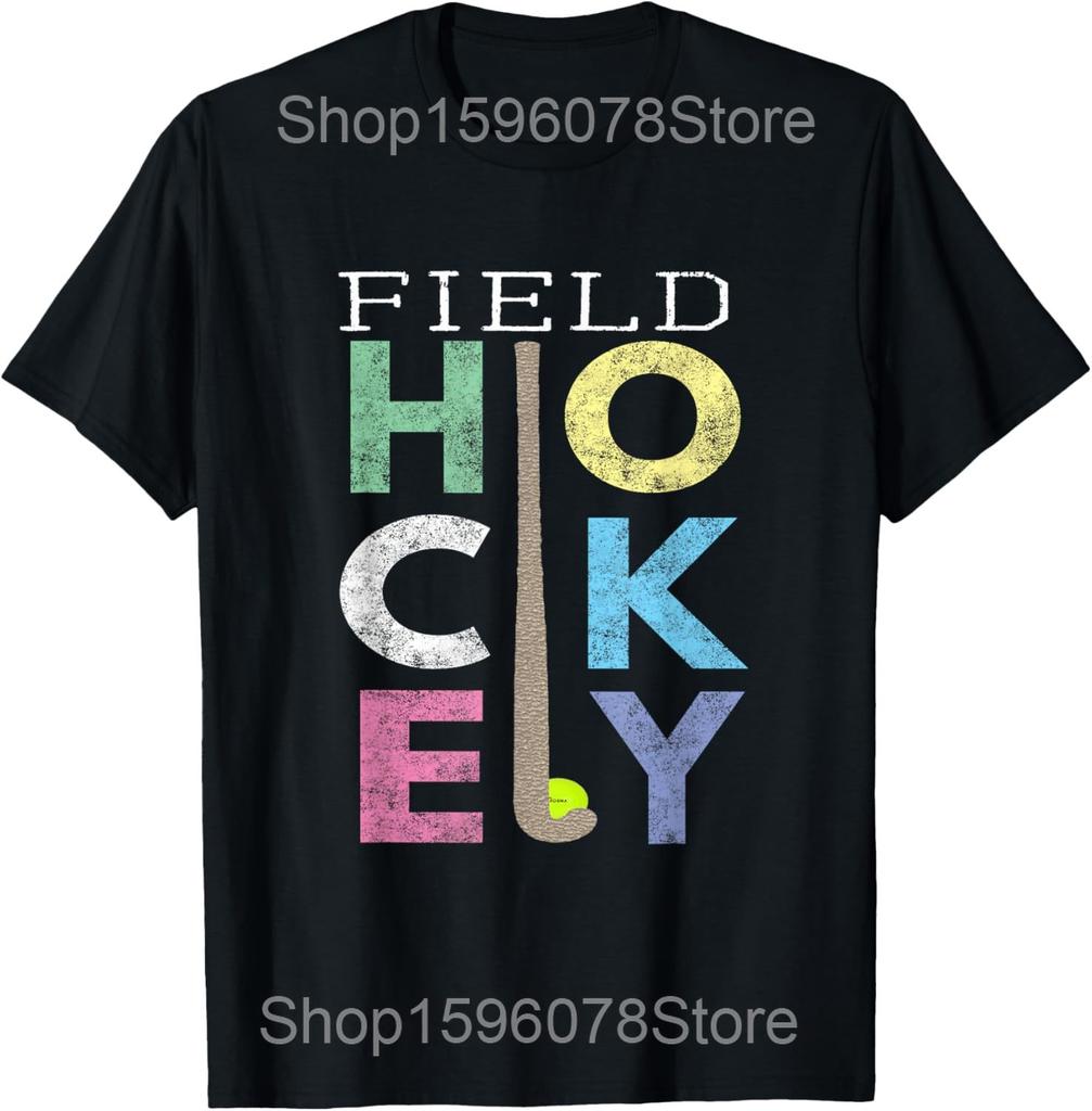 Funny Field Hockey Graphic T Shirts Men Women Pure Cotton Humor Streetwear Tee Shirt Short Sleeve Unisex Gift Idea Clothing