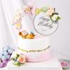 cake toppers personalized 3 piece happy birthday cake topper for all ages birthday party wedding decoration cake topper flowers glitter acrylic cake i
