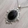 Vintage Grøn Kvarts Krystal Halskæde Imitation af Gammel Metal Halskæde Til Kvinder Vampire Præget Heks Smykke Accessories