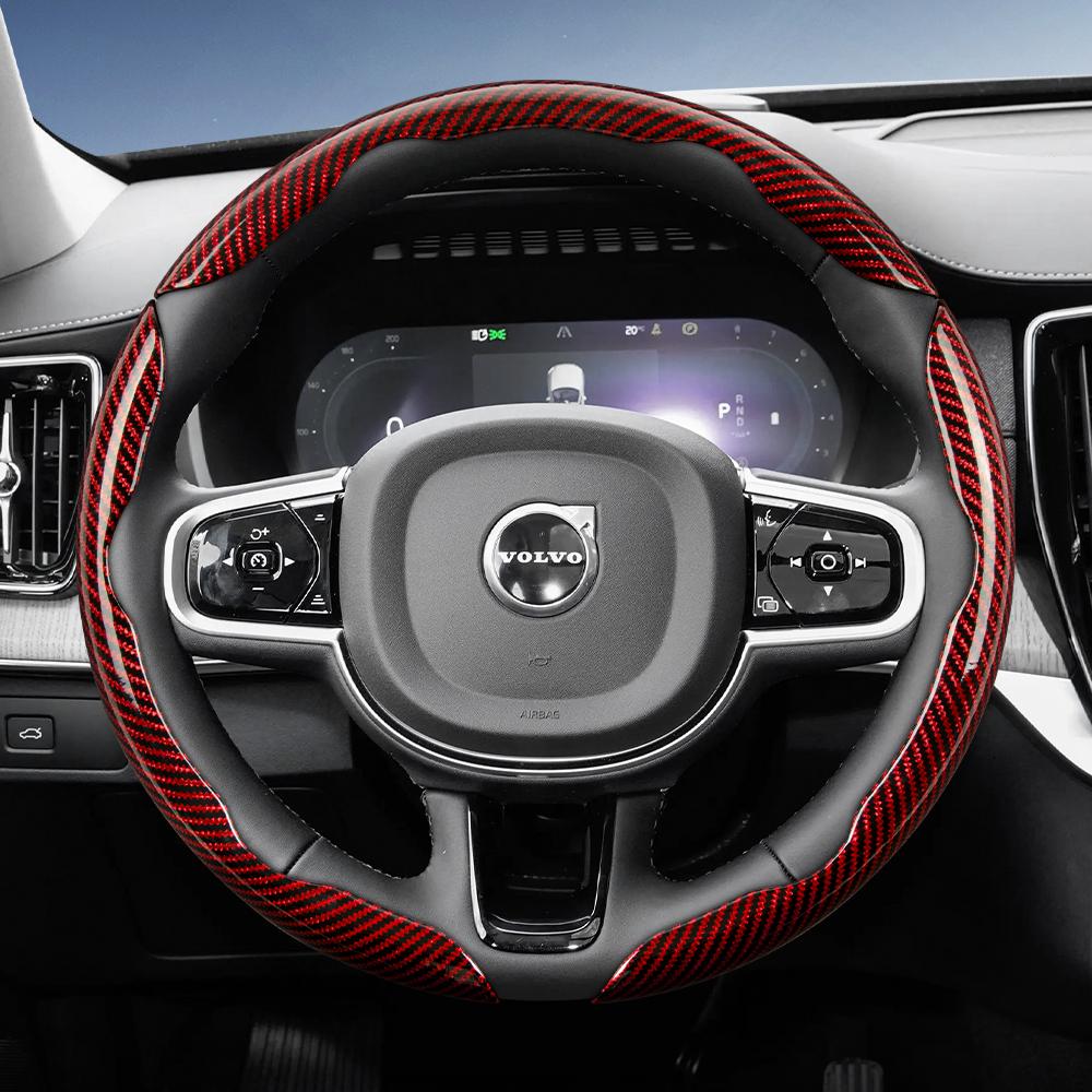 Suitable for Volvo Steering Wheel Cover with Segmented Quick-Release Design, Durable, Compatible with Models Such As Xc60, Xc40, Ex40, Xc90, S60