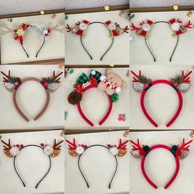 Christmas Reindeer Antler Headband for Women & Children - Festive Hair Accessories