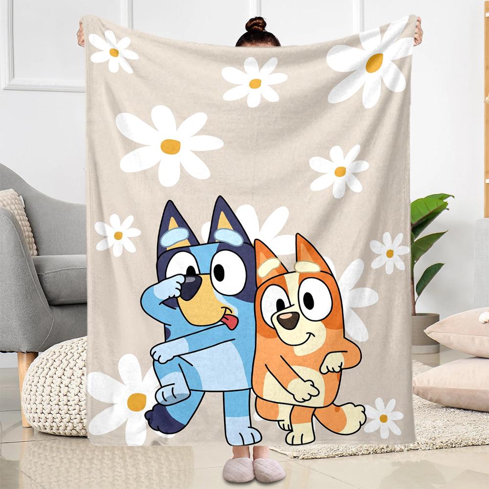 Bluey Bingo Adventure Blanket Soft & Cozy Perfect for Sofa Bed Office Chair for All Occasions Digital Print Birthday Christmas Gift Blanket