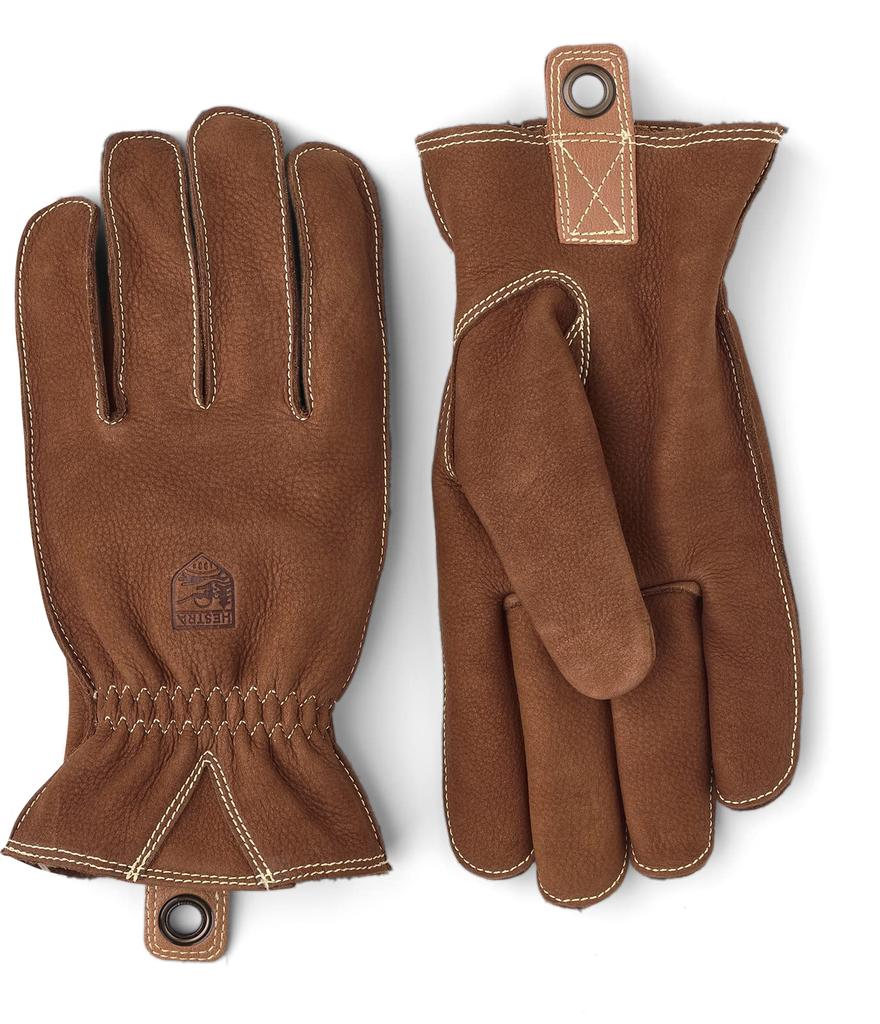 Hestra Oden Nubuck Leather Gloves for Winter and Outdoors Five-Finger