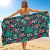 1Pc Christmas Holiday Beach Towel Quick Dry Multiuse For Beach Pool Gym Yoga Home Travel Christmas Halloween Xmas Gift S1130
