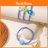 Ensemble de Bracelets Perles Œil de Démon avec Design Géométrique en Verre pour Femme Cadeau