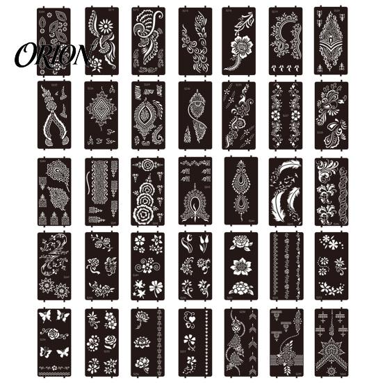 Wedding Henna Stencil Reusable Indian Tattoo Stencils, Mehndi Hand Painting Templates, Bohemian Style DIY Flower Pattern for Body Art, Festival Makeup