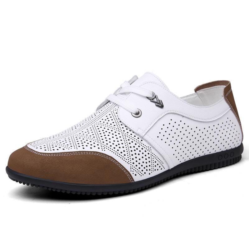 

Xiaobai shoes new trend cowhide breathable men s shoes casual leather shoes men s white leather shoes inventory processing 38