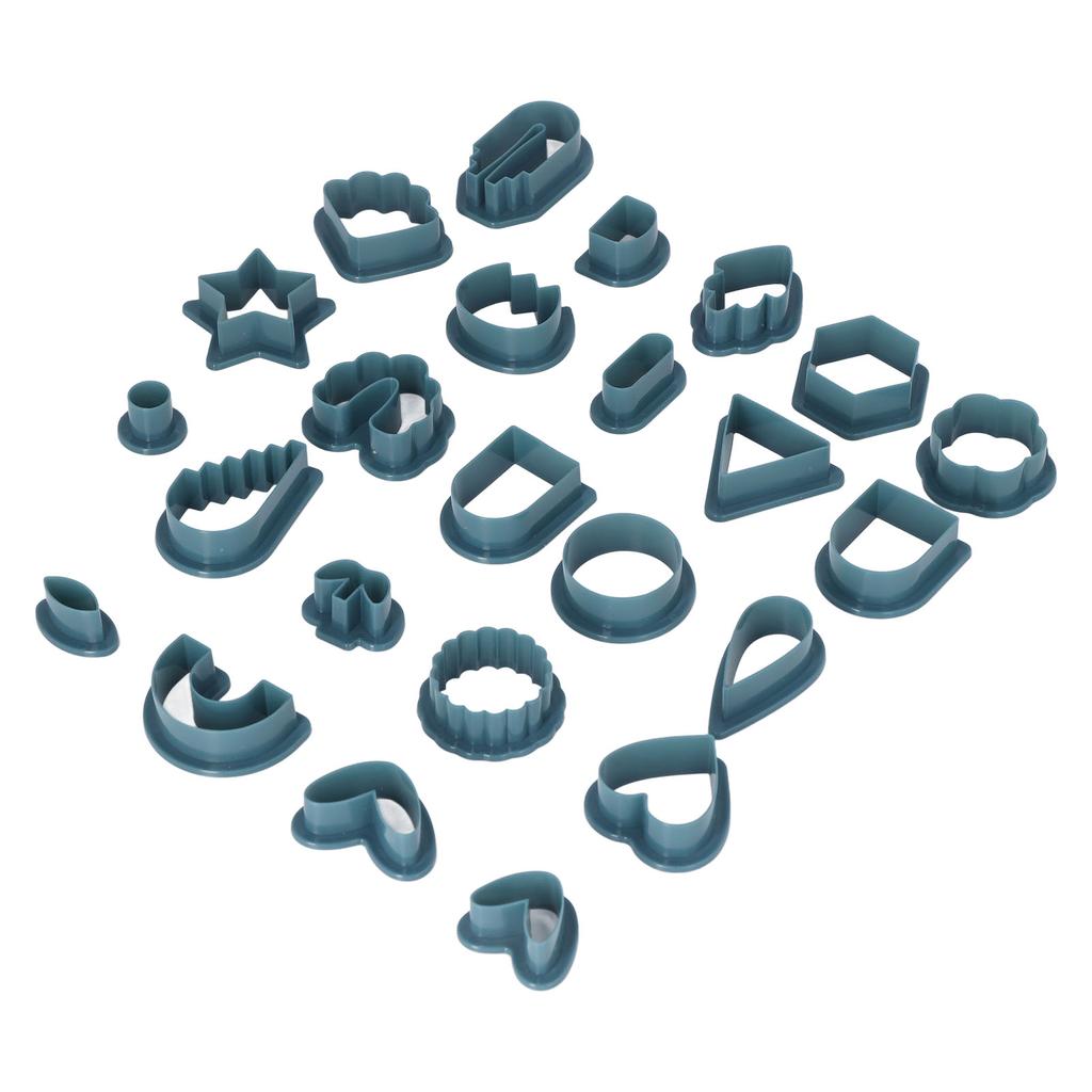142 Pcs Dark Blue Polymer Clay Cutters Set Plastic Polymer Clay Cutter Tools DIY Clay Jewelry