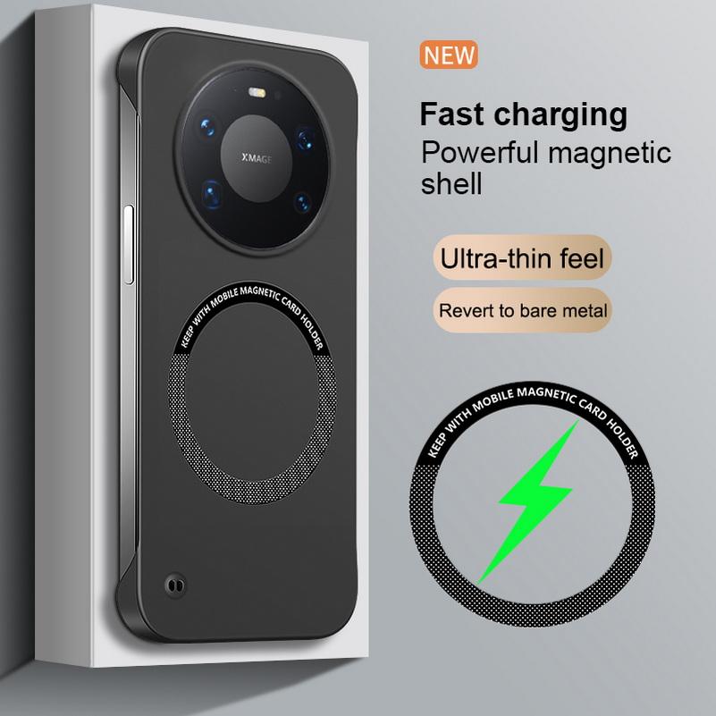 Ultradünne rahmenlose Handyhülle für Huawei Mate 80 Pro Max 80 70 Air 60 50 Pura 80 Ultra 70 Pro + mit Magsafe Magnetabdeckung