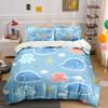 Cartoon Marine Animal Decor Set Soft Comfortable Duvet Cover Bedding Set Included 1*Duvet Cover & 2*Pillowcases, Gift
