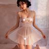 New Porn Hollow Out Backless Dress White Wedding Nightgowns Transparent One-piece Uniform Sexy Open Fork Open Hip Sexy Lingerine