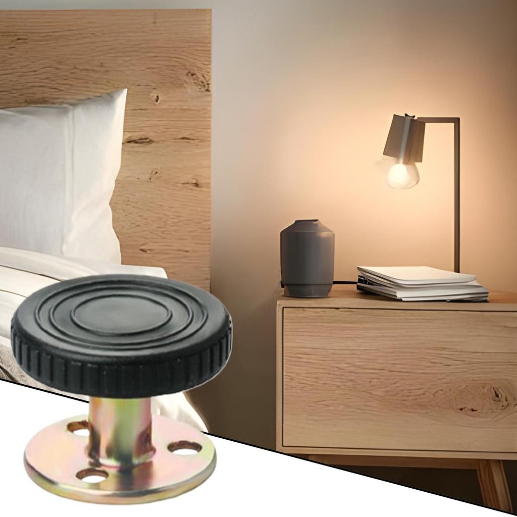 10 Pieces Adjustable Threaded Bed Shock Hardware Furniture Cabinet Stabilizers Headboard Stoppers Self-Adhesive Fixed for Home