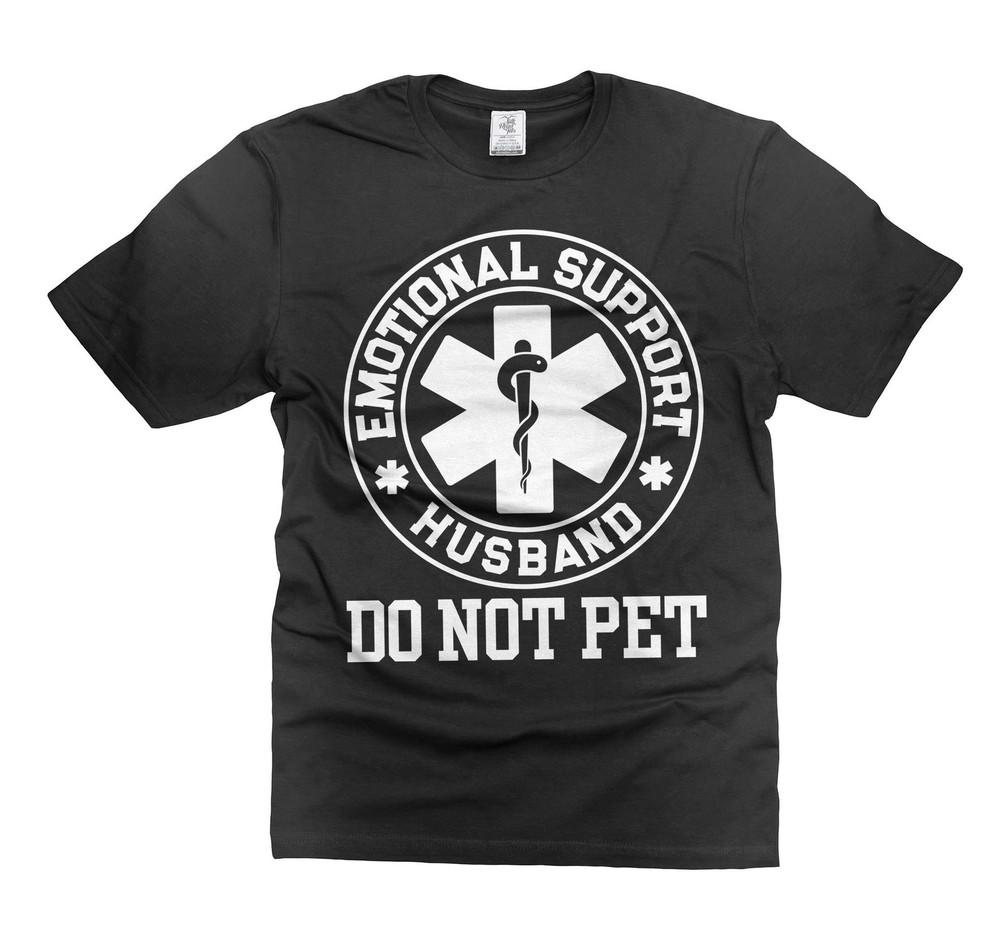 

Emotional Support Husband Shirt Funny Do Not Pet Medical Symbol EMT T-Shirt Unisex T-Shirt M
