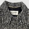 Saint Laurent Paris 2015 Houndstooth Soutien Collar Coat 402944 Coat 34 Black X whiteUsed