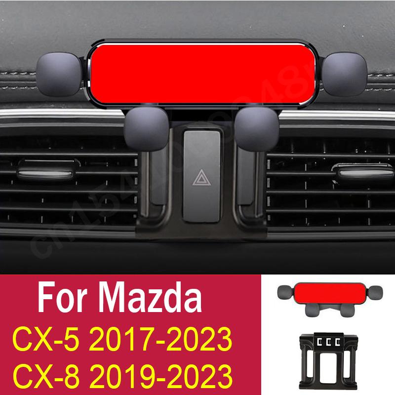 Gravity Car Phone Holder Mobile Cell Phone Support Mount for Mazda CX-5 2016-2024 CX-8 2019-2024 Accessories CX5 17-23 R