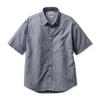 Dungaree Shirt for Men [WOODS] Japanese-made Short-sleeved (L, Navy)