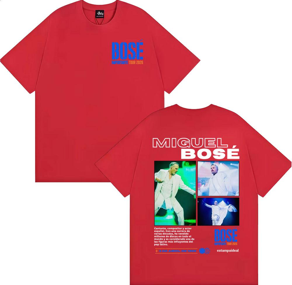 Miguel Bose Wichtige Tour 2026 Grafik T-Shirt Unisex DAMEN Vintage Hip Hop Sommer T-Shirts Streetwear Komfort Oversized T-Shirts