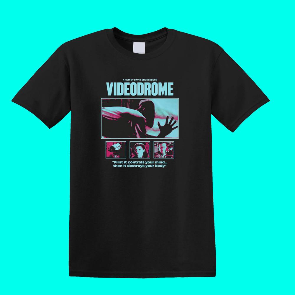 Videodrome David Cronenberg 1983 Body Horror Black White Size S to 5XL