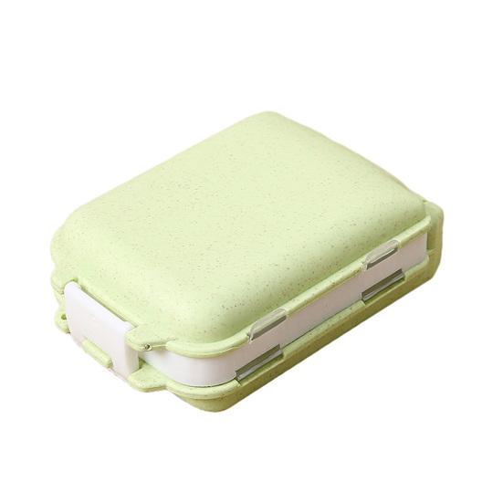 

Таблетница с 3-уровневым дизайном, контейнер большой емкости с прочными защелками, герметичный еженедельный органайзер для путешествий зелёный