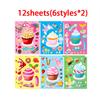 Make-a-Cake Sticker Sheets DIY Make Your Own Birthday Cake Puzzle Stickers for Kids Boys Girls Party Favor Games Toys Gifts