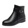 Baumwollschuhe Damen Winterschuhe Samt flache kurze Stiefel mittelalter Mann rutschfest Schneestiefel Damen verdickte Oma-Schuhe