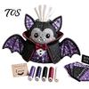 Creative Halloween Gift for Her Tissue Box DIY Sewing Kit, Theme, Patchwork Fabric Craft Retro Dark Home Decor Crafting Set, Handicraft Quilted Cover,