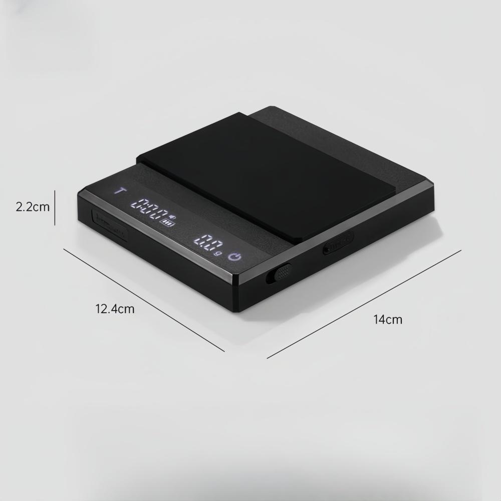 

Electronic Coffee Scale Smart Powder-water Ratio Timing USB Silicone Pad High Precision Good Quality Professional Coffee Tools чёрный