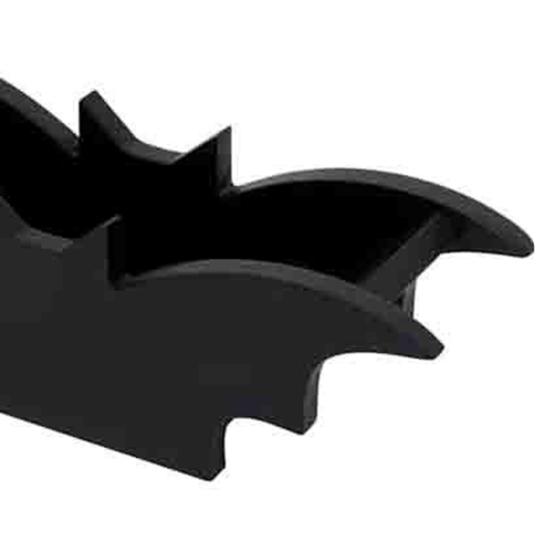 Desktop Storage Box Black Gothic Bat Shape Tray Elegant Mysterious Makeup Organizer for Bathroom Decor