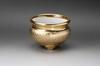 Ceramic Arte Buddhist Altar Accessories, Gold Arabesque Design [3.0-inch Incense Burner, Real Gold Finish, Made In Japan] Diameter 9cm X Height