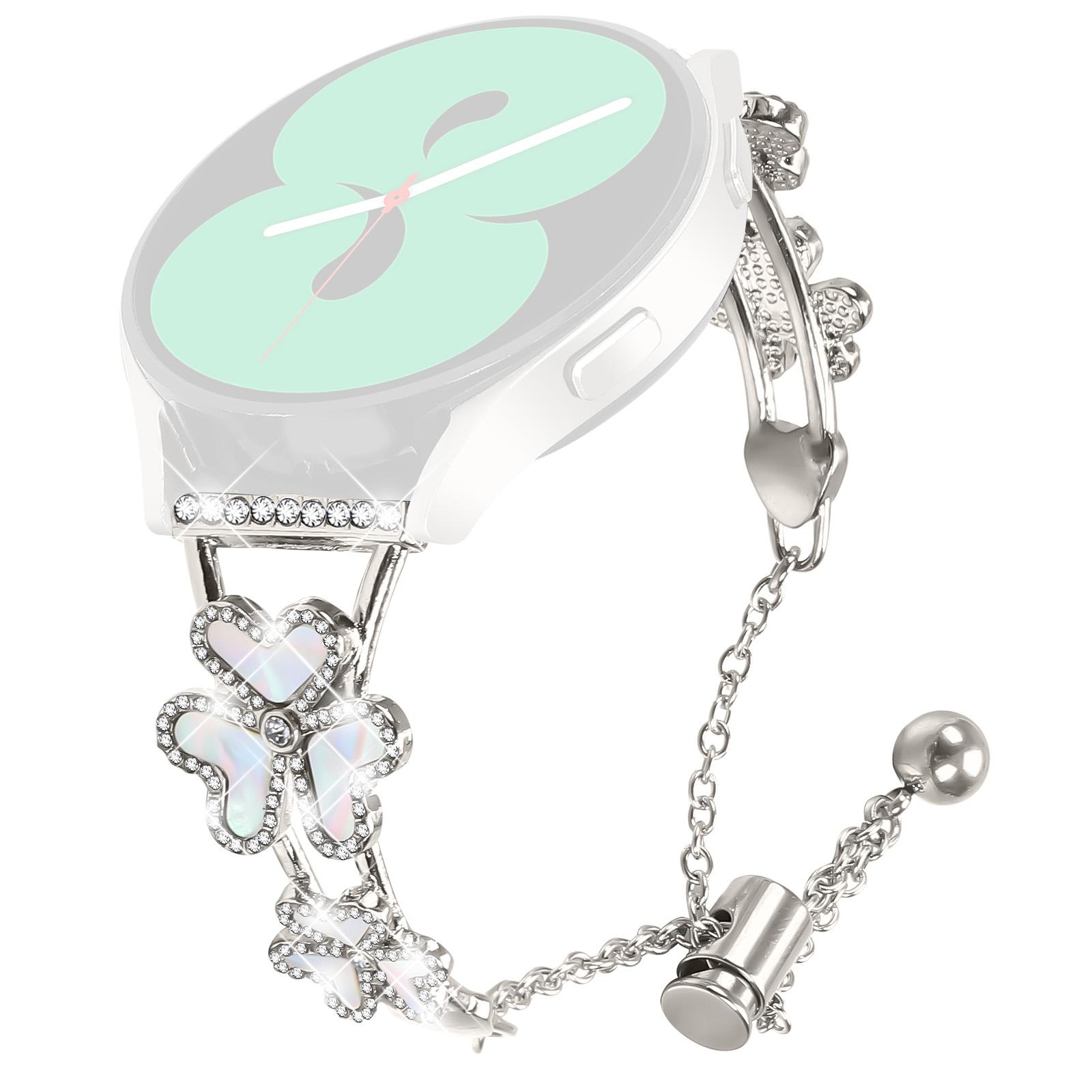 

Watch Strap for Haylou RS4 Plus LS11 Replacement Metal Band Heart Clover Decor Starlight