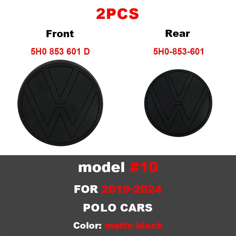 ABS 3D Car Front Logo Rear Bumper Tail Door Trunk Sticker Rear Emblem Sticker Styling Accessory For VW Volkswagen Polo 2019-2024 zf6