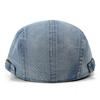 Washed Denim Forward Beret Hat For Women Visors Sun Protection Casual Vintage British Style Cap For Men Gift Latest Summer Blue