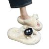 Autumn and winter Mao Mao slippers annual thick-soled heightening Mao shoes outer wear Mao drag plush cotton drag cotton non-slip shoes