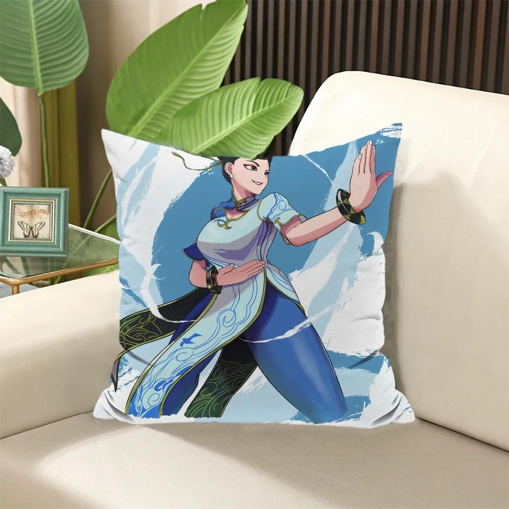 Chun-Li Elegant Room Cushions Covers Cushion Cover 45 × 45 Decorative Pillows For Sofa Pillow Cases × Stuffed Sleep Home Textile
