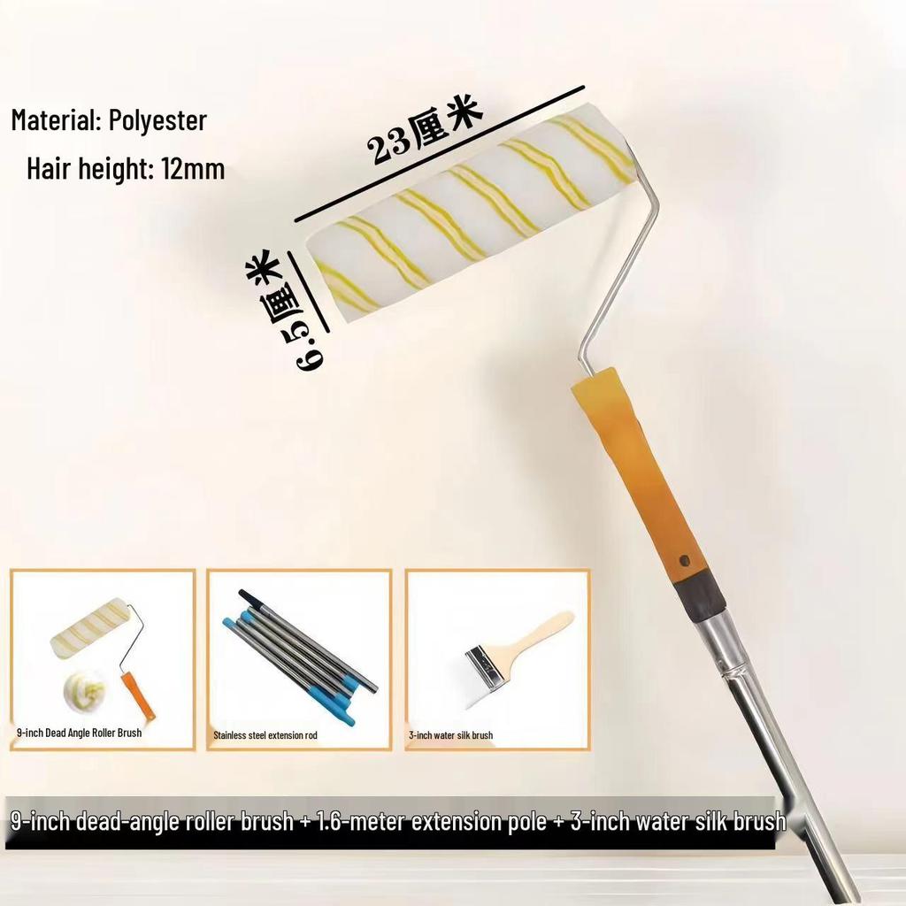 Teleskopischer Latexfarbenroller - Innenwand-Malerwerkzeug aus Wolle