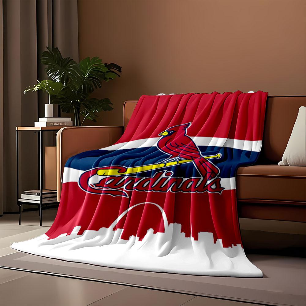 Cardinals Red Bird Logo Blanket Print Blanket Soft and Cozy Perfect for the Living Room Bed Sofa or a Nap,gift