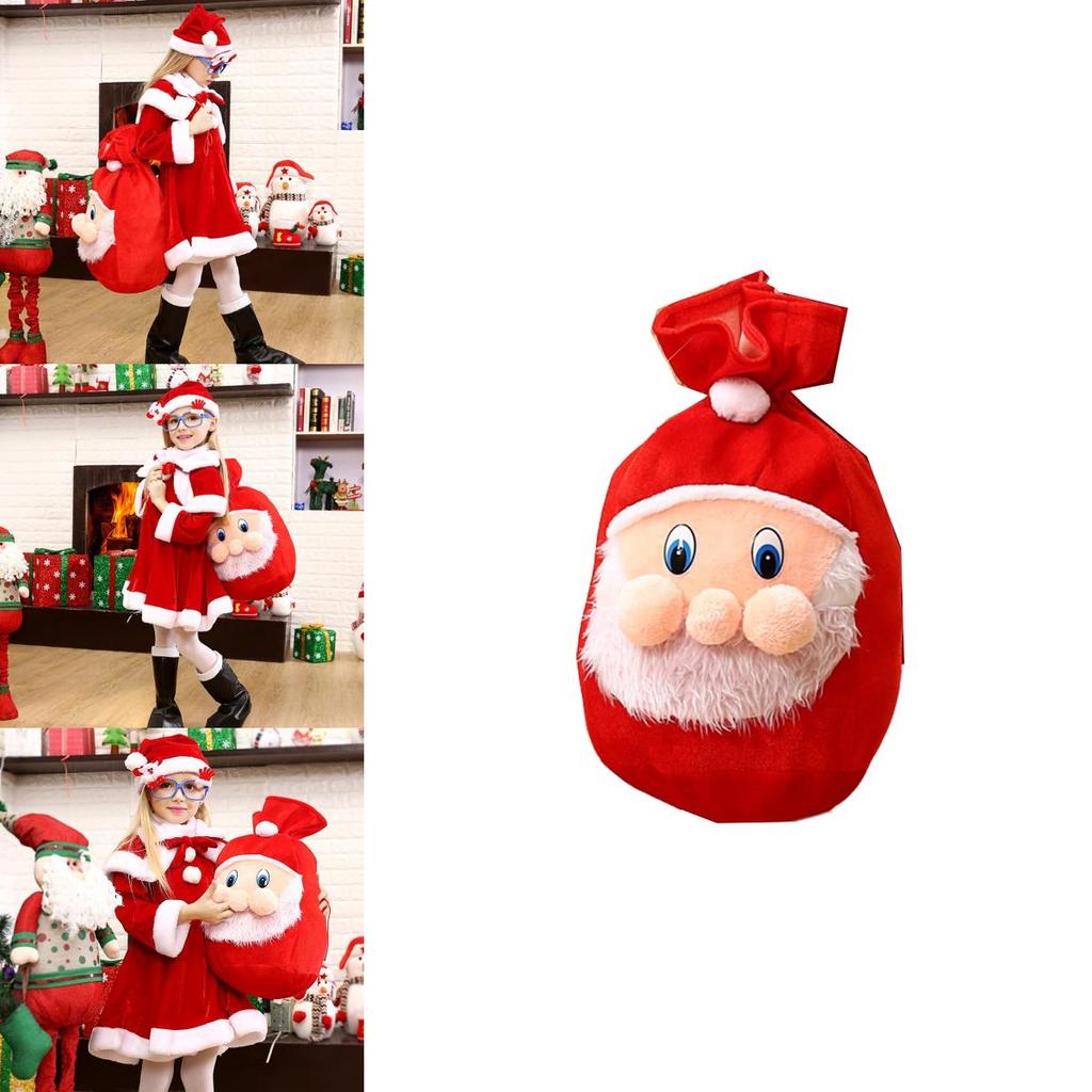 Kids Xmas Outfit Boys Girls Santa Claus Cosplay Costume Christmas Clothes